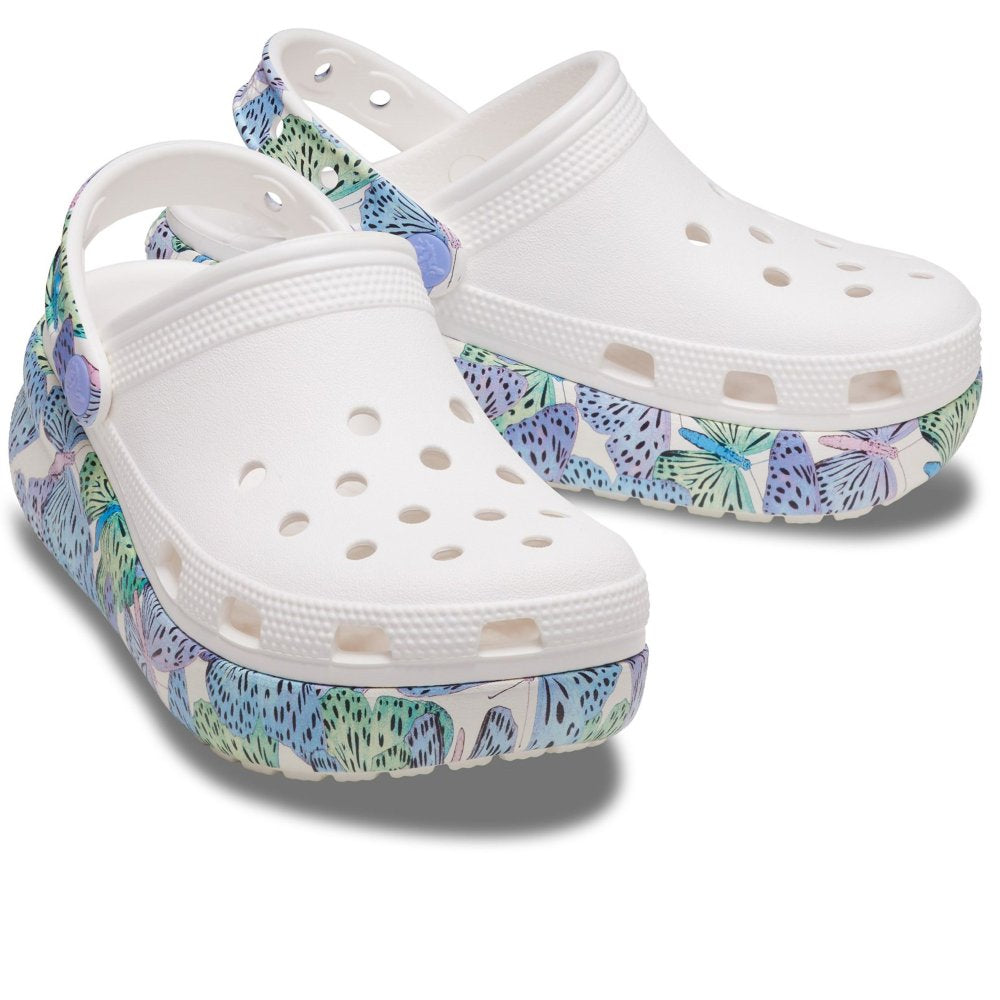 CROCS KIDS WHITE CLASSIC CUTIE BUTTERFLY CLOGS