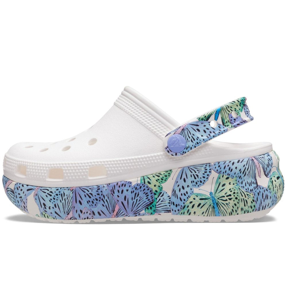 CROCS KIDS WHITE CLASSIC CUTIE BUTTERFLY CLOGS