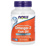 NOW FOODS OMEGA-3 FISH OIL SUPPLEMENT 1,000 MG 180 EPA / 120 DHA 100 SOFTGELS