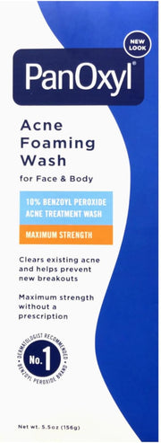 PanOxyl 10% Acne Foaming Wash 5.5 Ounce (Pack of 1)