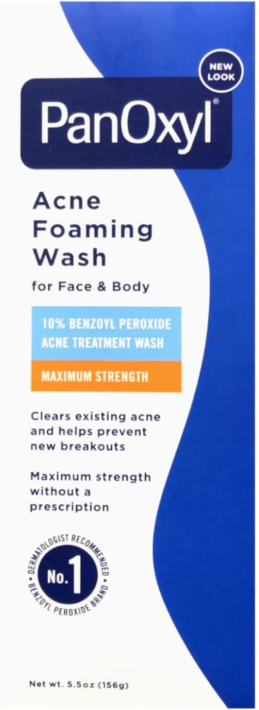 PanOxyl 10% Acne Foaming Wash 5.5 Ounce (Pack of 1)