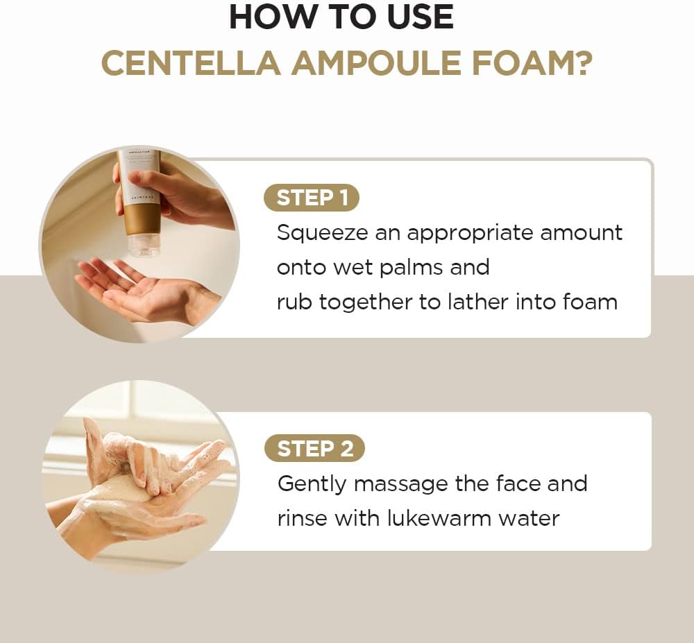 SKIN1004 Madagascar Centella Ampoule Foam 4.22 fl.oz(125ml) | Low pH Foam Cleanser | Natural Soda Powder Coconut Surfactant