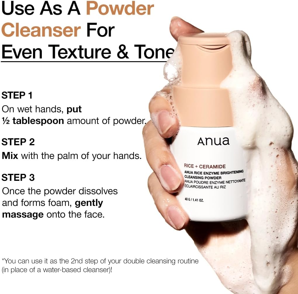 ANUA – RICE ENZYME BRIGHTENING CLEANSING POWDER / RICE MASK