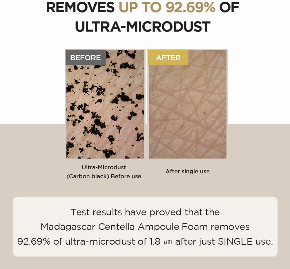 SKIN1004 Madagascar Centella Ampoule Foam 4.22 fl.oz(125ml) | Low pH Foam Cleanser | Natural Soda Powder Coconut Surfactant
