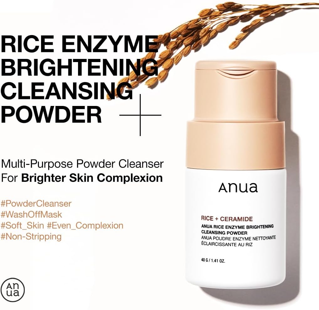 ANUA – RICE ENZYME BRIGHTENING CLEANSING POWDER / RICE MASK