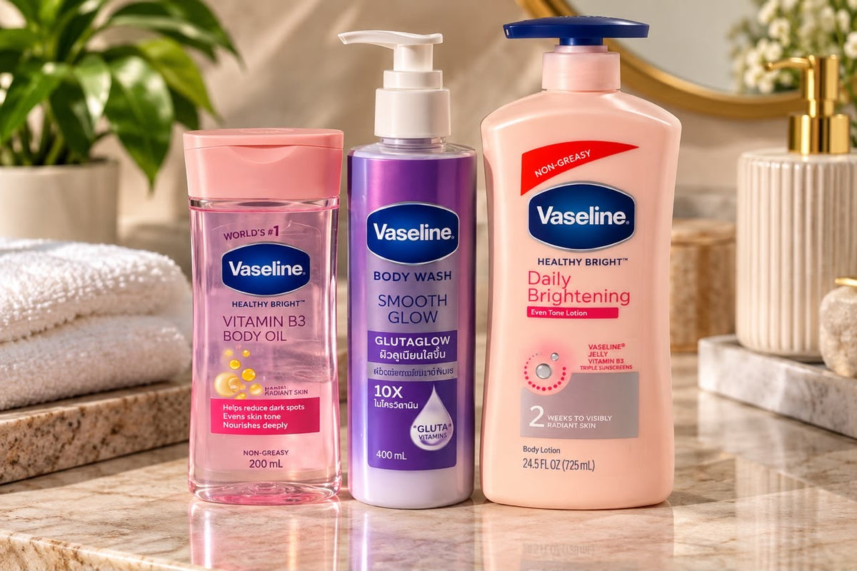 VASELINE BRIGHTENING & GLOWING BODY COMBO