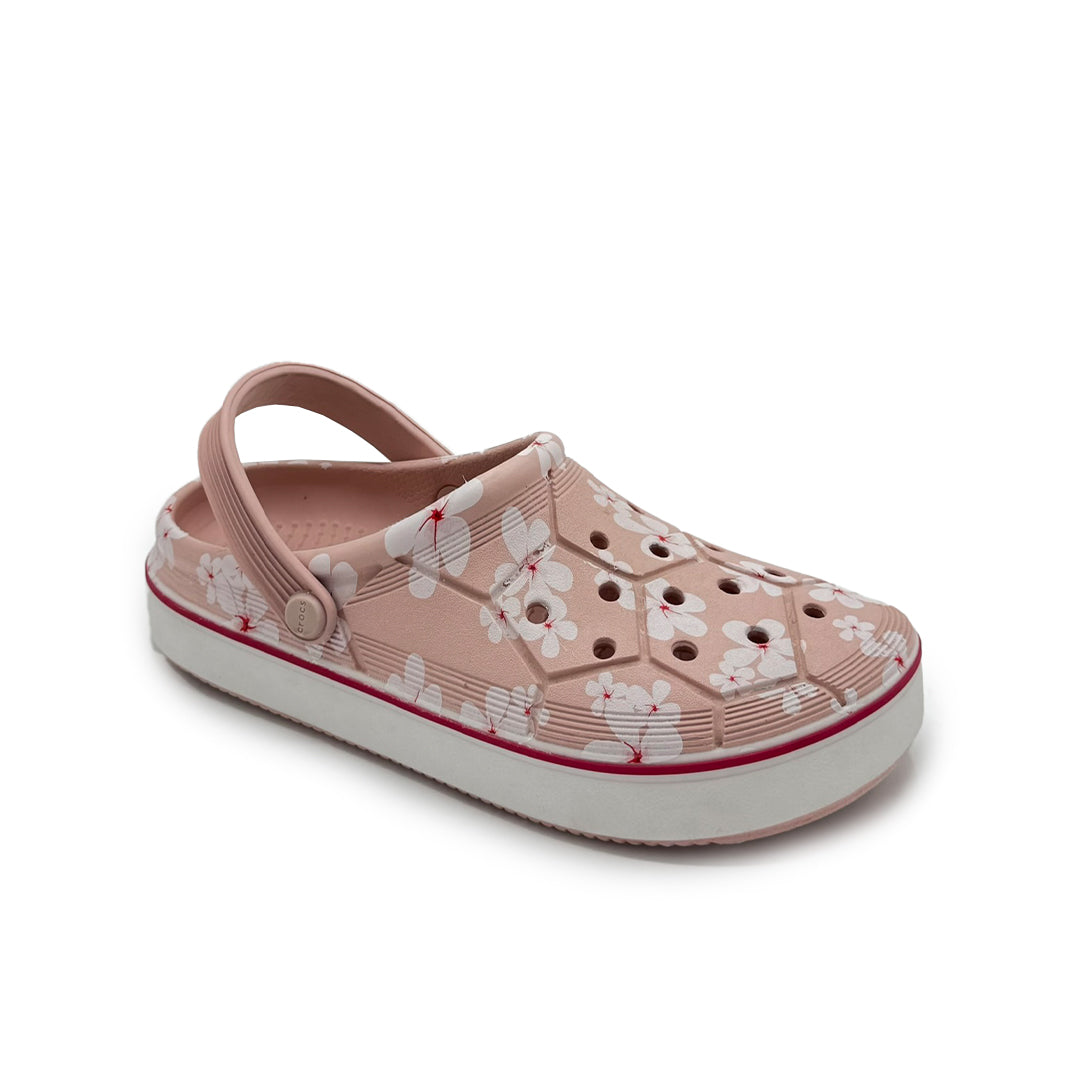 CROCS PINK WITH FLOWER WITH FREE GIBTZ
