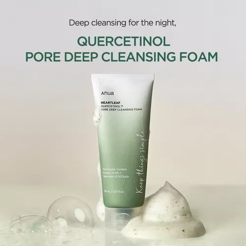 ANUA HEARTLEAF QUERCETINOL PORE DEEP FOAM FACE CLEANSER
