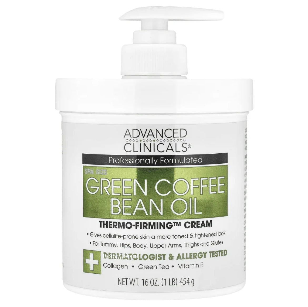 Advanced Clinicals Green Coffee Bean Oil Body Lotion | 454G