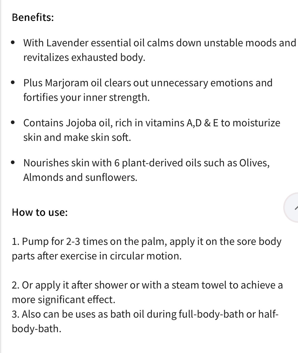 AROMATICA SERENE BODY OIL LAVENDER & MARJORAM
