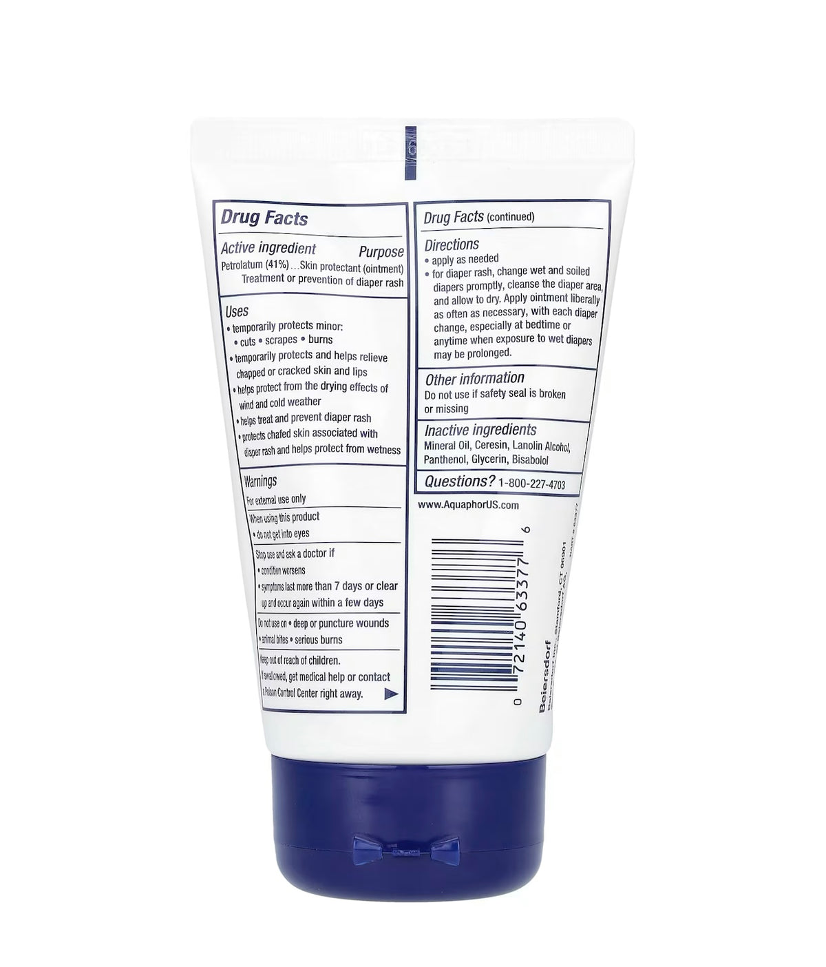 AQUAPHOR BABY HEALING OINTMENT FRAGRANCE FREE