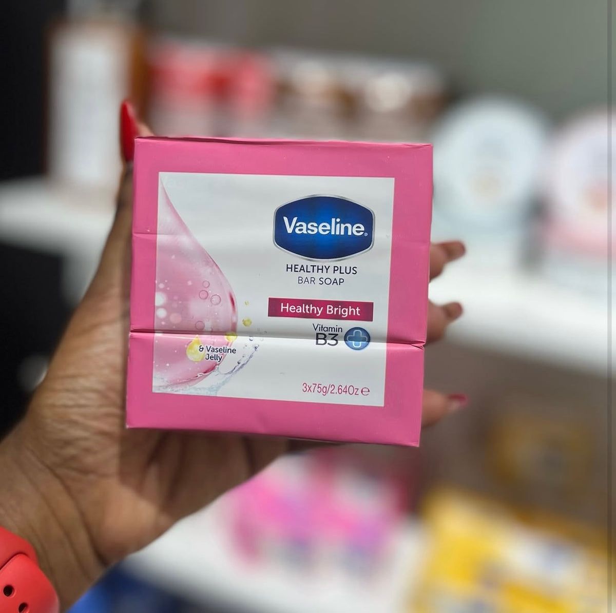 VASELINE HEALTHY PLUS BAR SOAP 3PACK ( 75 G)