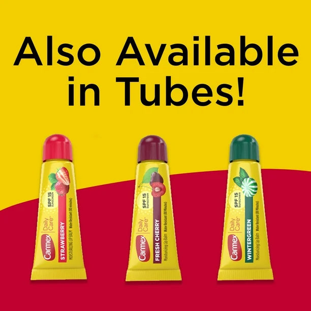 CARMEX DAILY CARE FEUCHTIGKEITSSPENDENDER LIPPENBALSAM-TUBEN – FRESH CHERRY, STRAWBERRY & WINTERGREEN (Packung)
