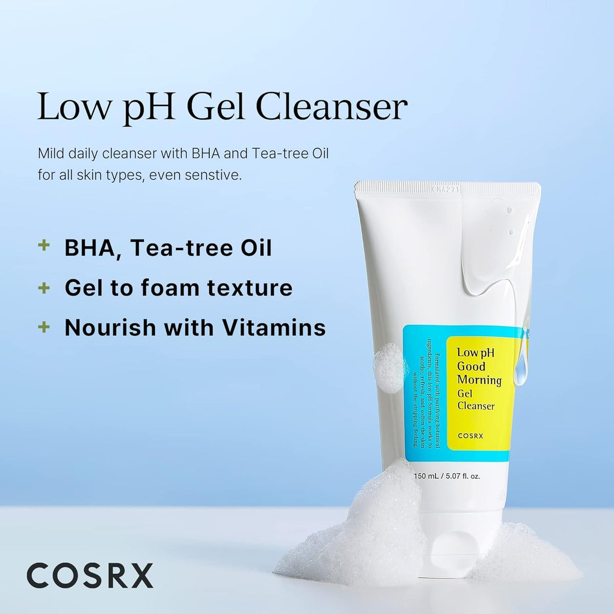 COSRX LOW PH GOOD MORNING GEL FACE CLEANSER 150ML