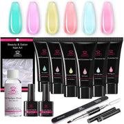 Makartt 6-teiliges transparentes Jelly Poly Nagelgel-Verlängerungsset