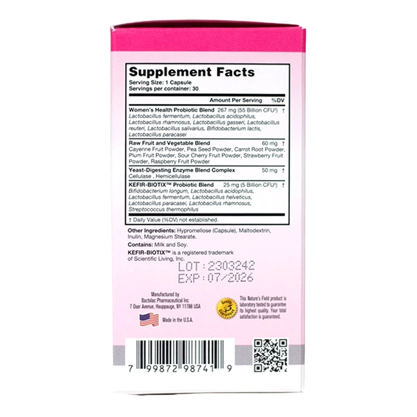 Nature’s Field Woman’s Once Daily Vaginal Care Probiotics
