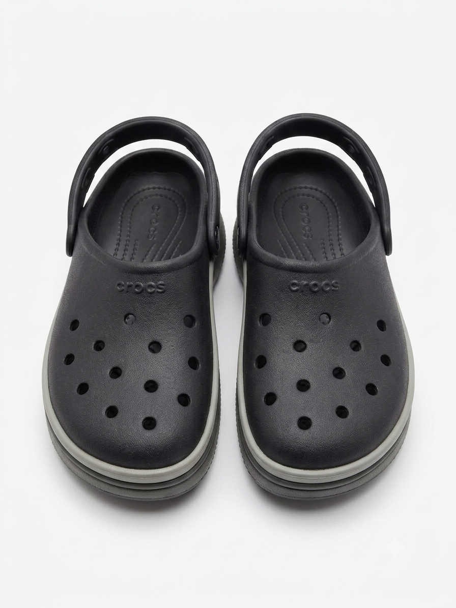 Black Classic Stacked Crocs