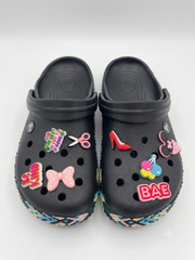 Black Crocband Crocs with Charms