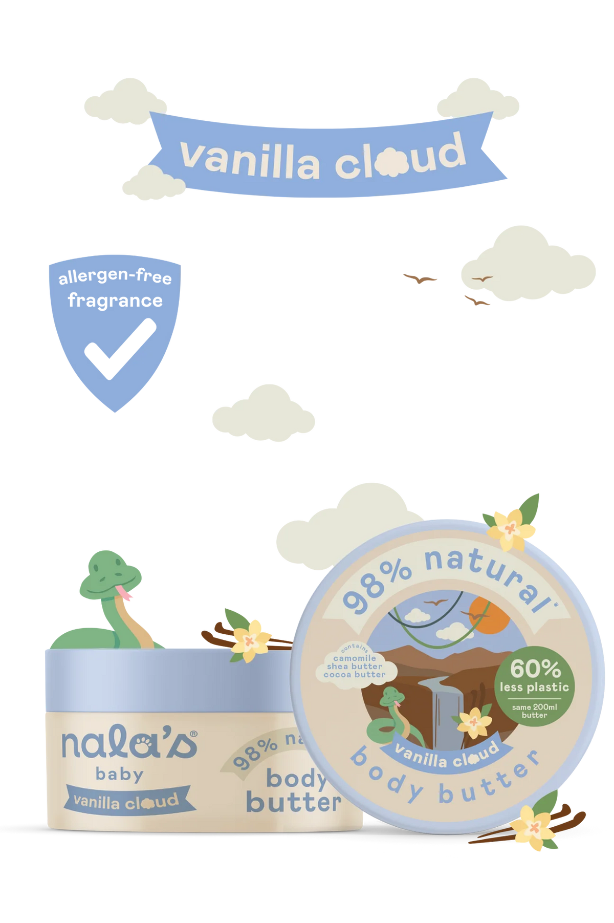 NALA’S VANILLA CLOUD BODY BUTTER – 200ML