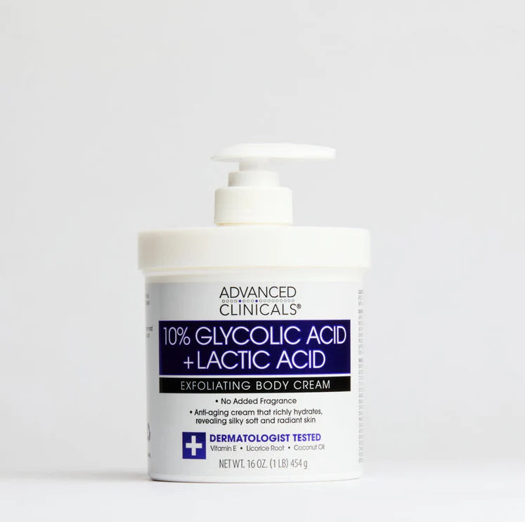 Advanced Clinicals 10% Glycolic + Lactic Acid Body Lotion