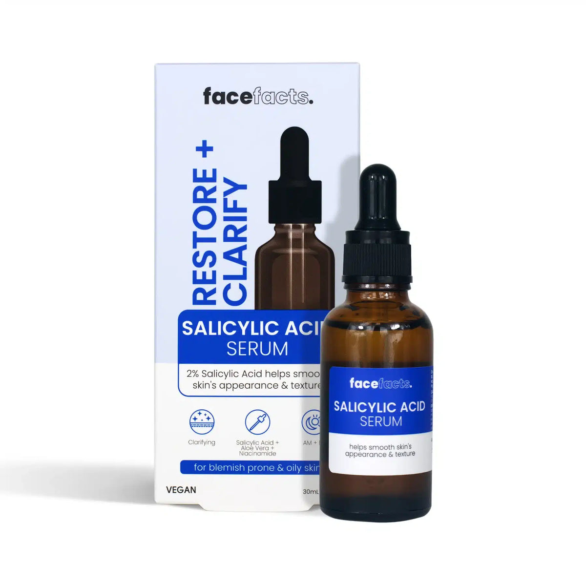 Face Facts Restore + Clarify Salicylic Acid Face Serum | 30ml