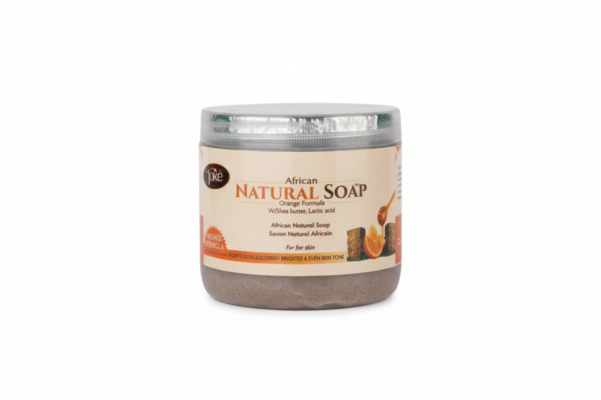 Toke Cosmetics Natural (Orange Formula with AHA) Body Soap | 500G