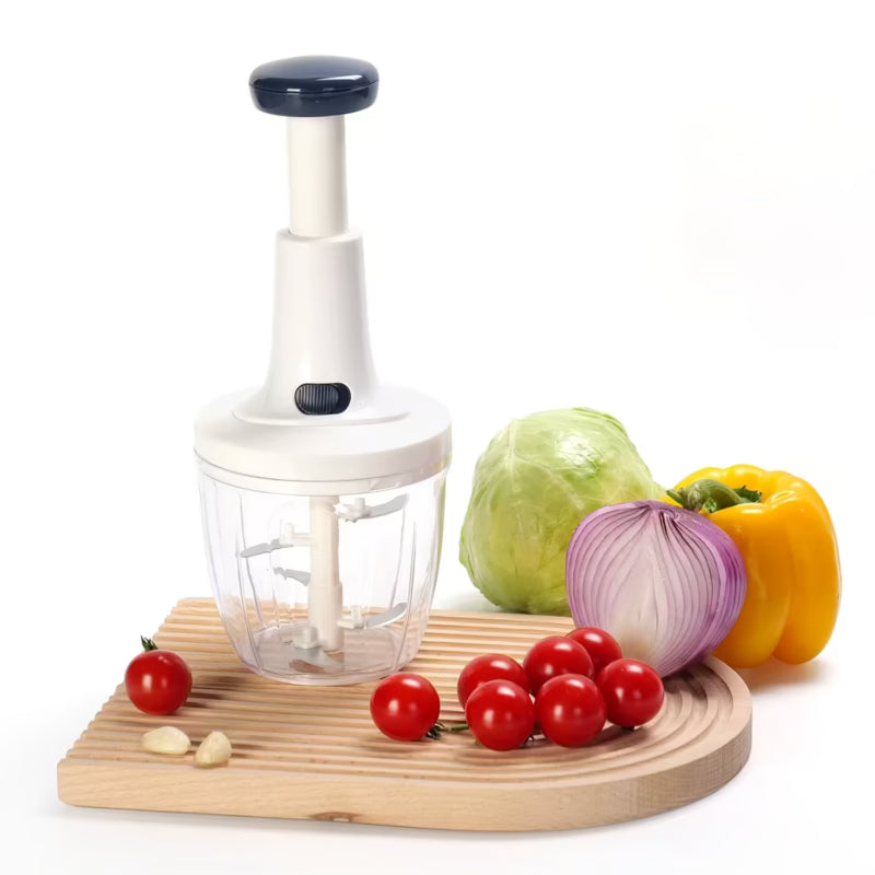 HAND PRESS CHOPPER STAINLESS STEEL FOOD MINCER