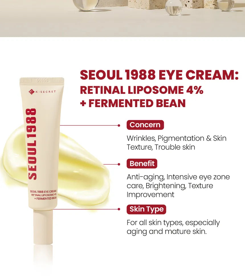 KSECRET SEOUL 1988 EYE CREAM: RETINAL 4% + FERMENTED BEAN