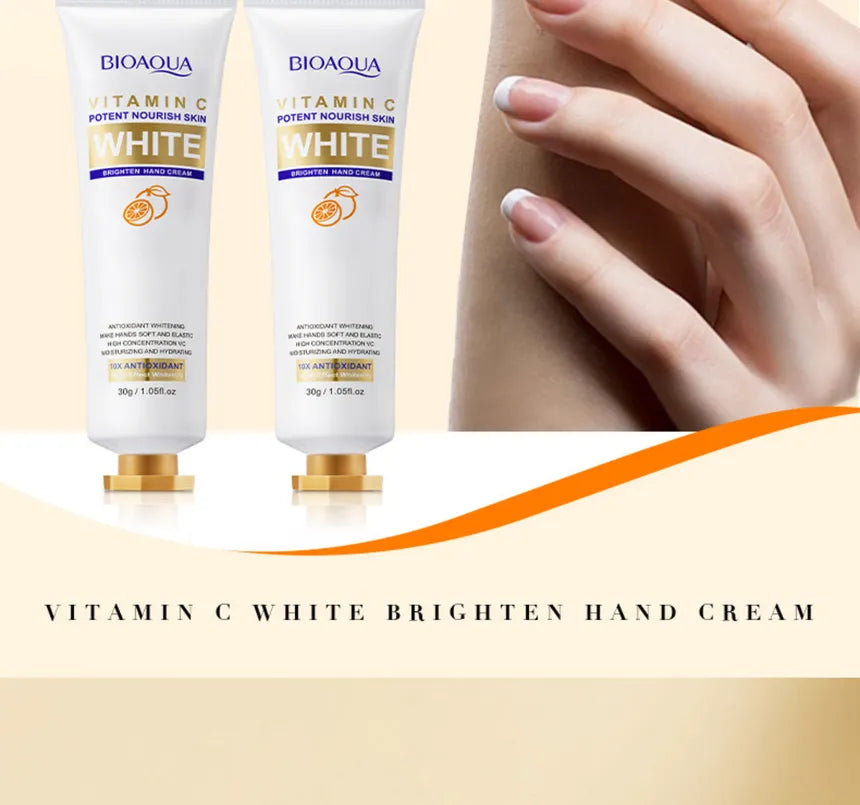 BIOAQUA VITAMIN C WHITE BRIGHTEN HAND CREAM – HYDRATE & GLOW (30ML)